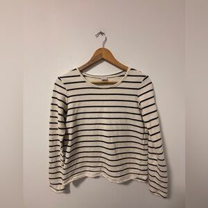 Jacqueline De Yong Classic Blue and White Striped Long Sleeve Top
